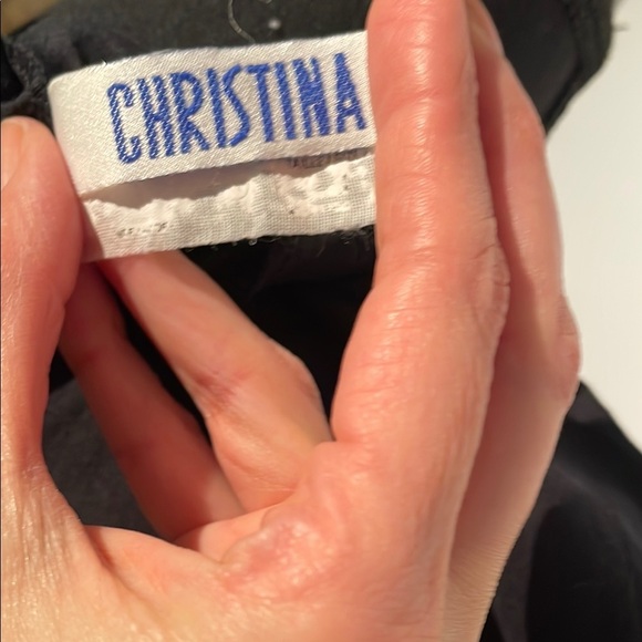 Christina Black Swim Coverup with Blue Accents - Picture 6 of 8